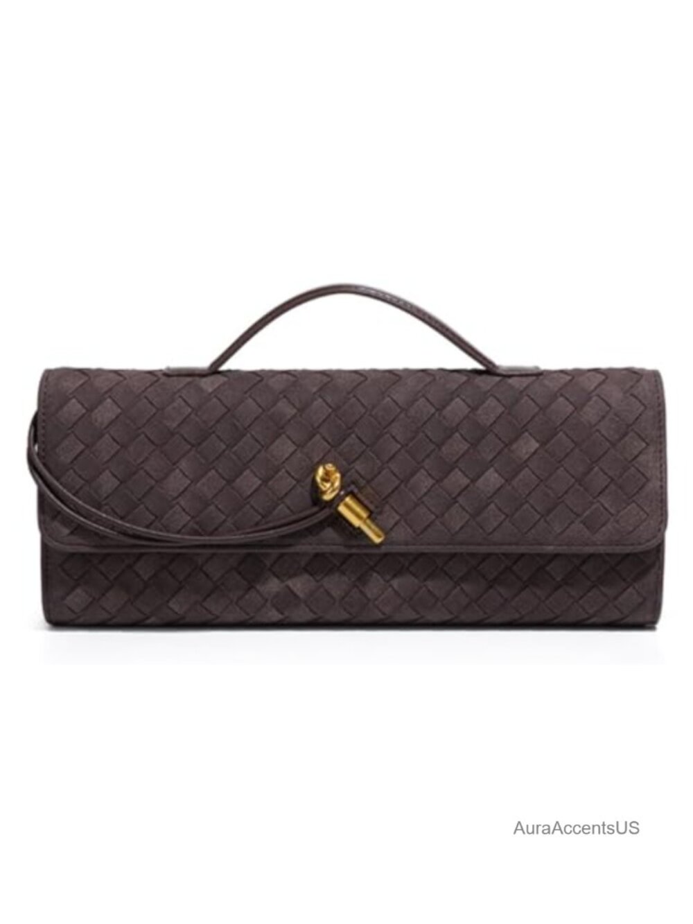 Suede Woven Evening Clutch Crossbody Shoulder Hobo Handbag